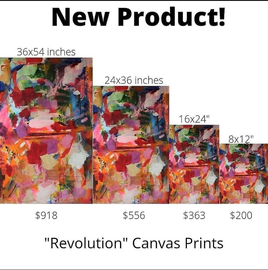 Revolution Canvas Prints. Shipping not included in price & dependant on size.